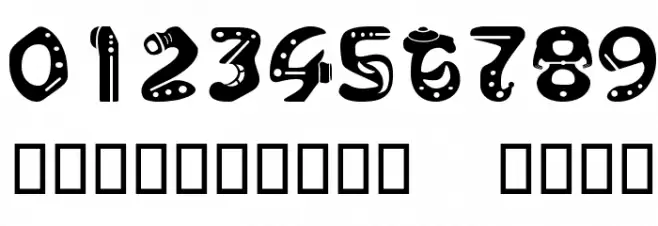 Golf Tools Medium Font OTHER CHARS