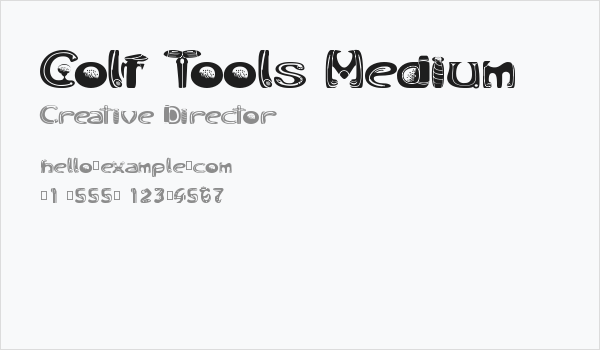 Golf Tools Medium Business Card