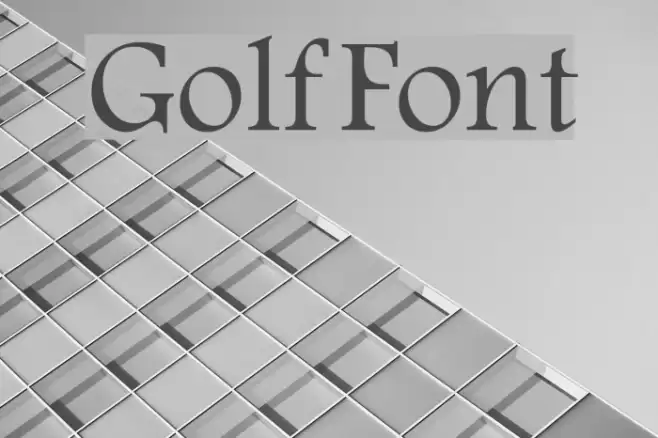 Golf Font examples