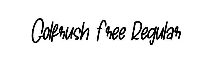 Golfrush Free Regular  les polices de caractères gratuit tlcharger