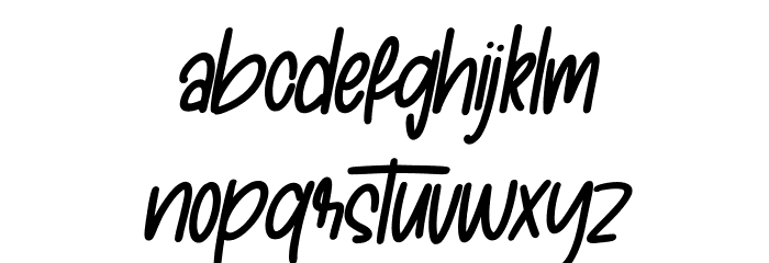 Golfrush Free Regular Font LOWERCASE