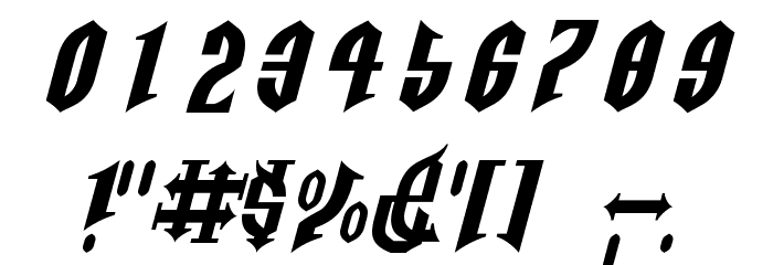 Golgotha Oblique E. Font OTHER CHARS