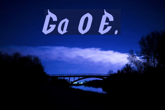 Golgotha Oblique E. Font examples