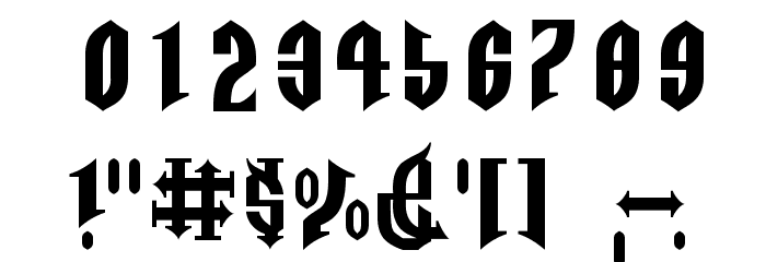 Golgotha Regular E. Font OTHER CHARS