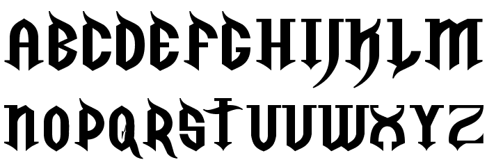 Golgotha Regular E. Font UPPERCASE