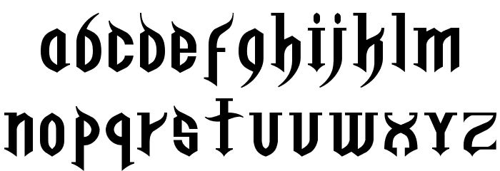 Golgotha Regular E. Font LOWERCASE