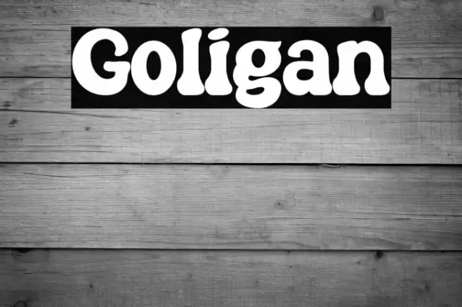 Goligan Font examples