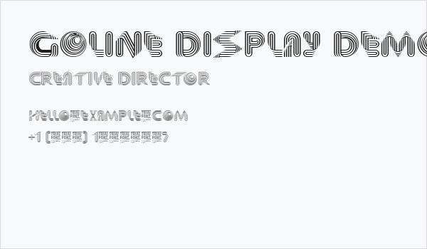 Goline Display Demo Regular Business Card