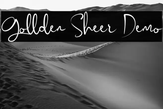 Gollden Sheer Demo Font examples