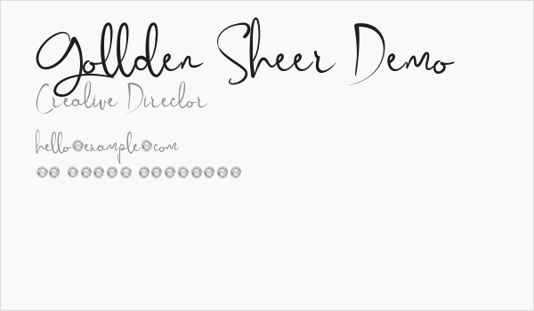 Gollden Sheer Demo Business Card
