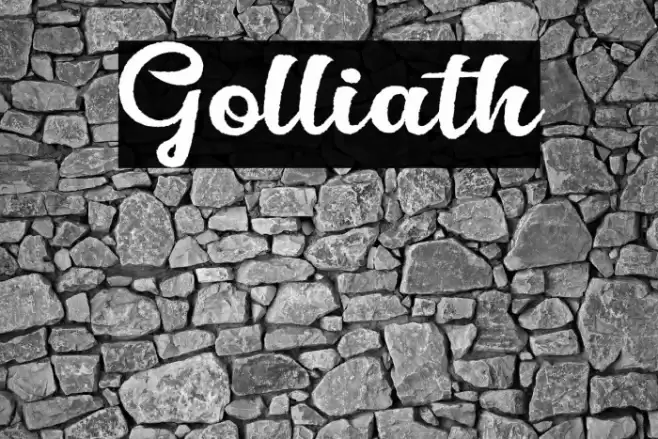 Golliath Font examples