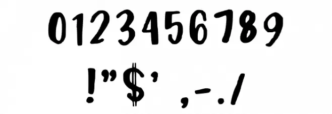 Golly By Beck Regular Шрифта ДРУГИЕ символов