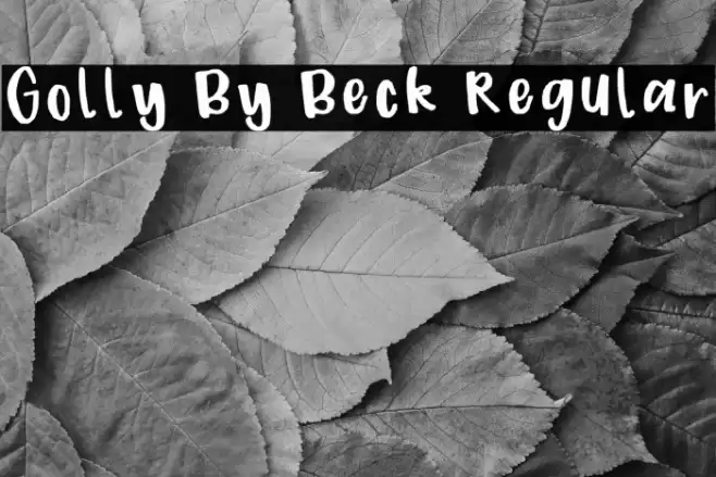 Golly By Beck Regular Шрифта examples