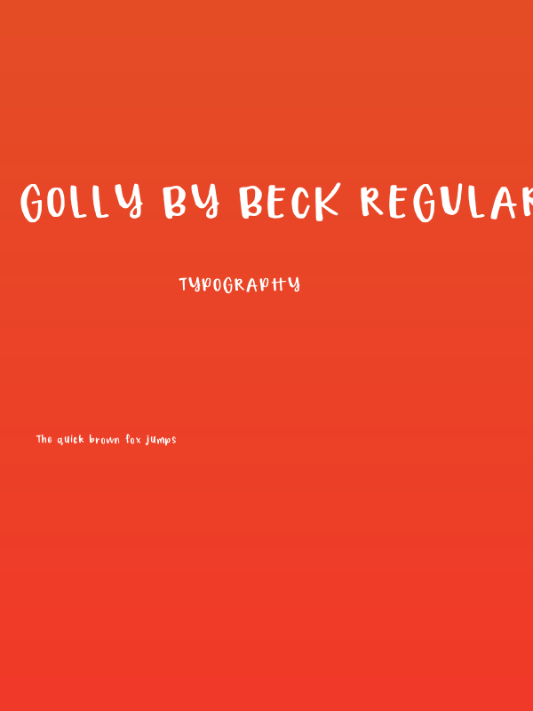 Golly By Beck Regular Poster