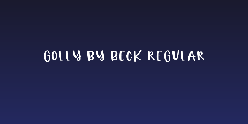 Golly By Beck Regular Social Header