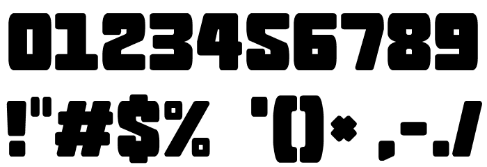 Goma Block Font OTHER CHARS