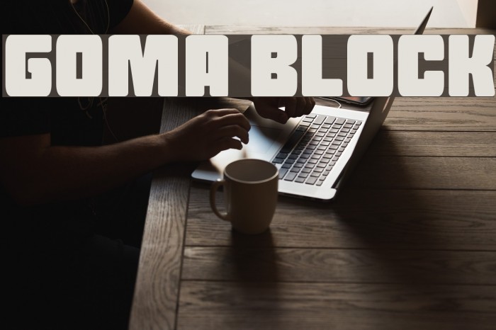 Goma Block Font examples