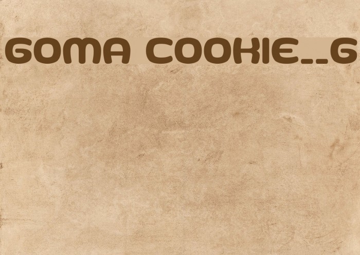 Goma Cookie__G Font examples