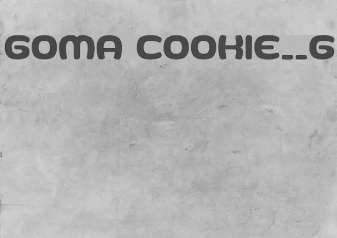 Goma Cookie__G Font examples