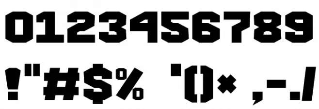 Goma Octagon Font OTHER CHARS