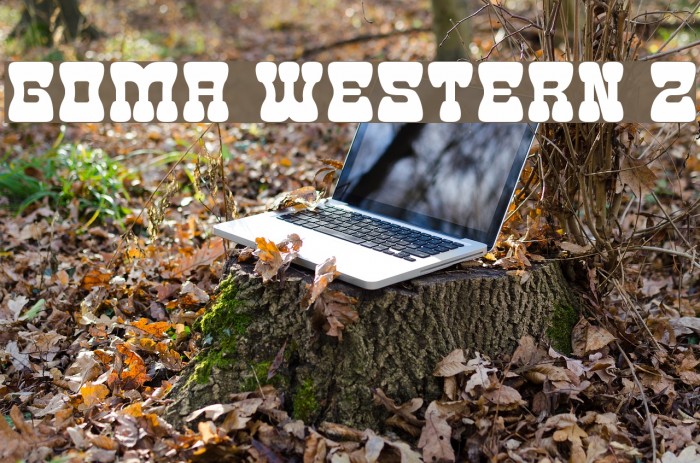 Goma Western 2 Font examples