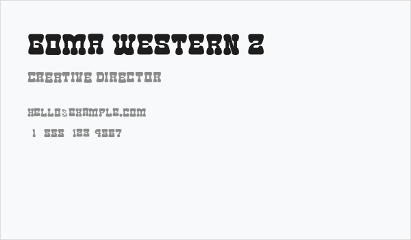 Goma Western 2 Business Card