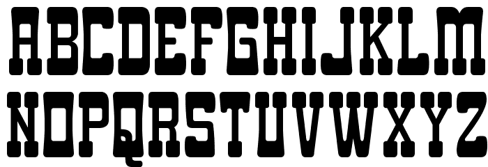 Goma Western Font LOWERCASE