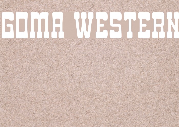 Goma Western Font examples