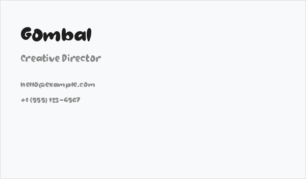 Gombal Business Card