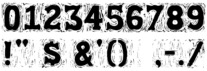 Gommogravure Font OTHER CHARS