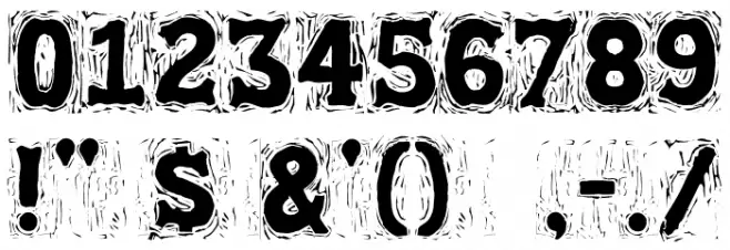 Gommogravure Font OTHER CHARS
