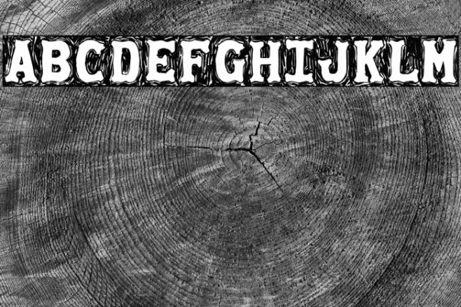 Gommogravure Font examples