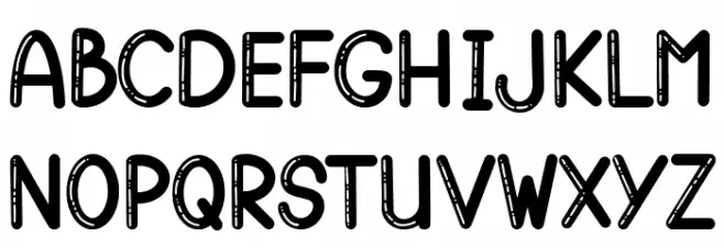 Gomuno Bubble Font LOWERCASE
