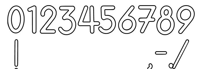 Gomuno Outline Font OTHER CHARS