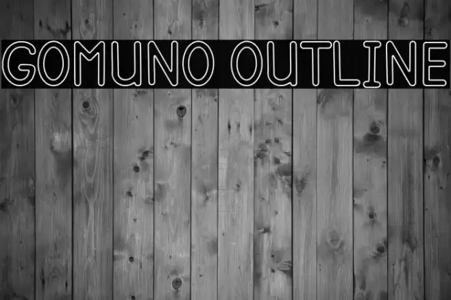 Gomuno Outline Font examples