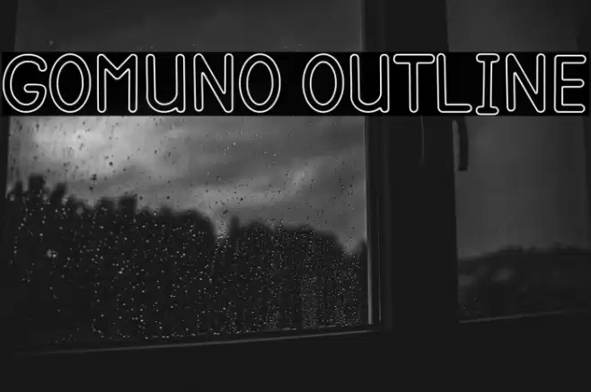 Gomuno Outline Font examples