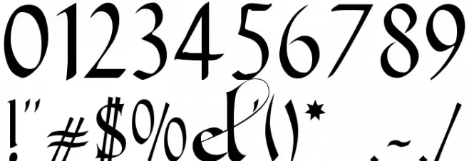 Gondola SD - Swash フォント その他の文字