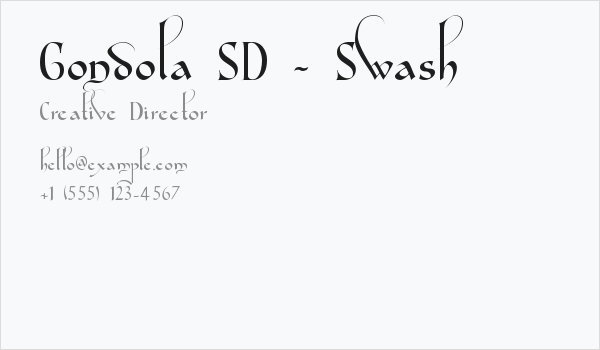 Gondola SD - Swash Business Card