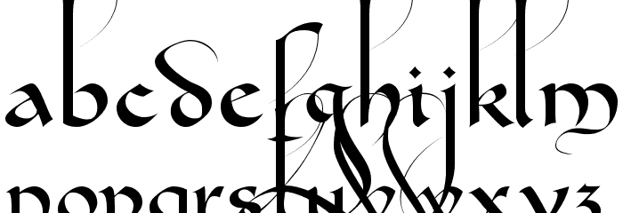 Gondola SD - Swash Font LOWERCASE