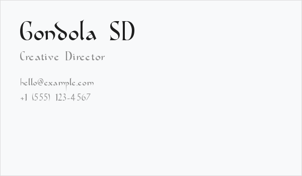 Gondola SD Business Card