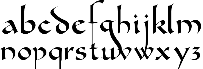 Gondola SD Font LOWERCASE