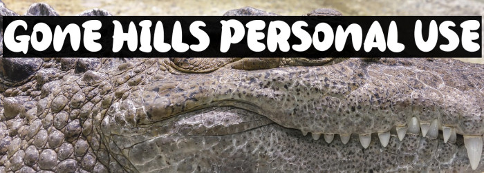 Gone Hills Personal Use Example 1