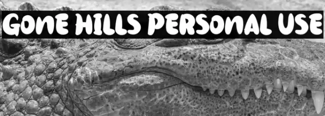 Gone Hills Personal Use Font examples