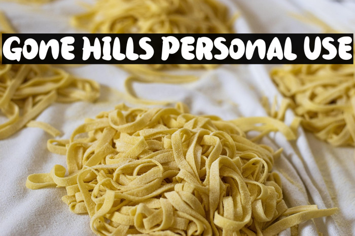 Gone Hills Personal Use Example 2