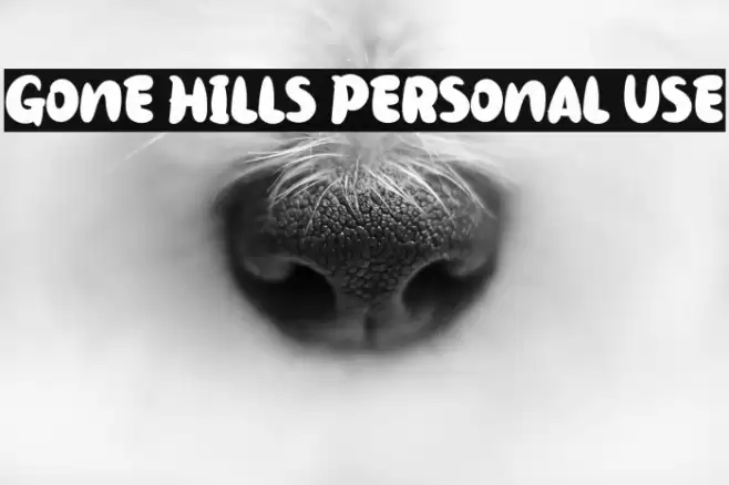 Gone Hills Personal Use Font examples