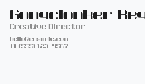 Gongclonker Regular Business Card