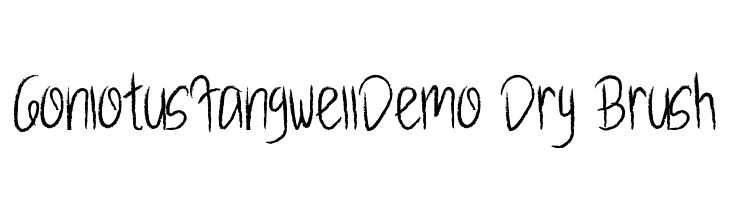 GonlotusFangwellDemo Dry Brush  font caratteri gratis
