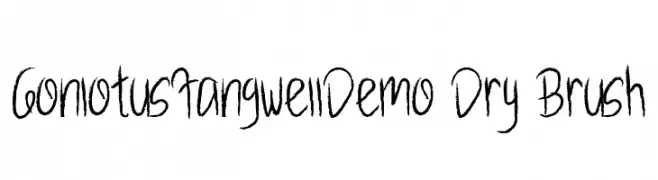 GonlotusFangwellDemo Dry Brush  Frei Schriftart Herunterladen