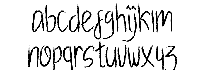 GonlotusFangwellDemo Dry Brush Font LOWERCASE