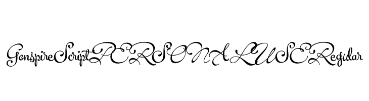 Gonspire Script PERSONAL USE Regular  Frei Schriftart Herunterladen